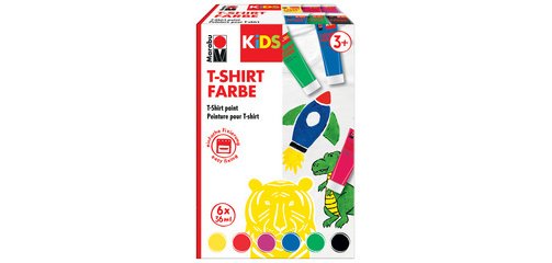 KiDS Peinture pour T-Shirt, 36 ml, tube, set de 6