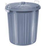 Poubelle 'the big boy' avec couvercle, gris, 73 litres