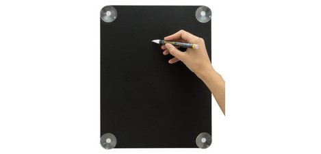 Securit ardoise vitre ft A4, noir