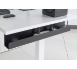 Goulotte passe-câble sous le bureau, noir