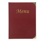 Protège-menus BASIC, A5, bordeaux