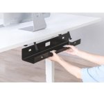 Goulotte passe-câble sous le bureau, noir