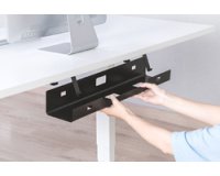 Goulotte passe-câble sous le bureau, noir