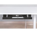 Goulotte passe-câble sous le bureau, noir