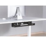 Goulotte passe-câble sous le bureau, noir