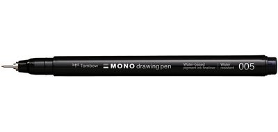 Tombow Feutre fin MONO drawing pen, largeur de tracé 005