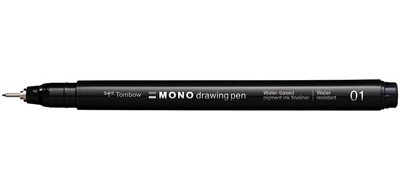 Tombow Feutre fin MONO drawing pen, largeur de tracé 01