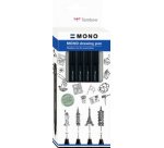Tombow Feutre fin MONO drawing pen 'Bold Set', set de 4