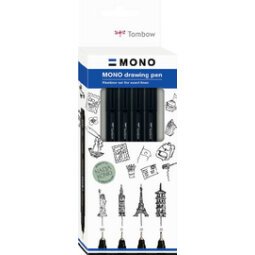 Tombow Feutre fin MONO drawing pen 'Bold Set', set de 4