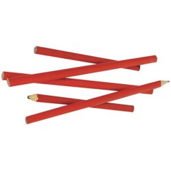 Crayon de charpentier, oval, rouge, 250 mm