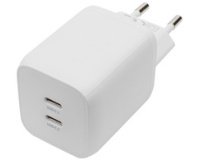 Oplader USB, 2x USB-C, 65 watt, wit