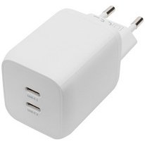 Chargeur USB, 2x USB-C, 65 watts, blanc