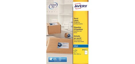 Etiquette d'expédition, 199,6 x 289,1 mm, blanc