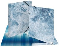 Chemise à élastiques 'Nature', A3, carton, Ice