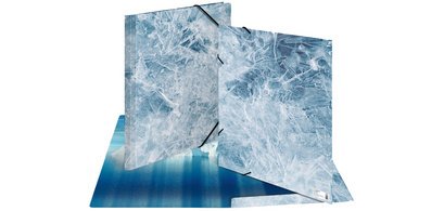 Chemise à élastiques 'Nature', A3, carton, Ice