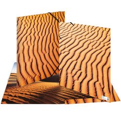 Chemise à élastiques 'Nature', A3, carton, Sand