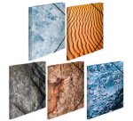 Assortment of 'Nature' Elastic Band Folders, A4