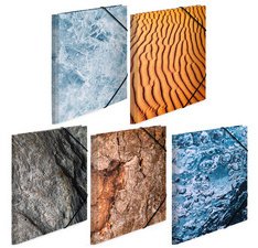 Assortiment elastiekmappen 'Nature' A4