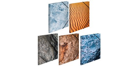 Assortiment elastiekmappen 'Nature' A4