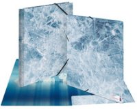 Chemise à élastiques 'Nature', A4, carton, Ice