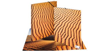 Chemise à élastiques 'Nature', A4, carton, Sand