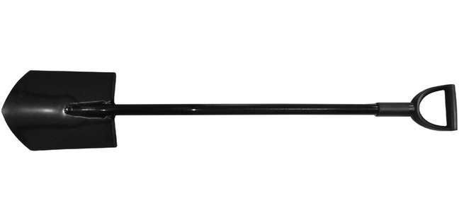 Metallspaten, Länge: 1.180 mm, schwarz