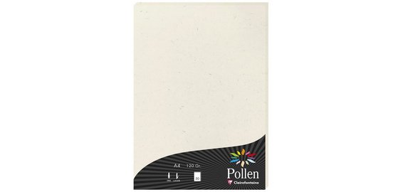 Blumenpollen-Kollektion Natura 210 x 297 mm 120 g/m2 Naturweiß - Packung mit 50 Stück.