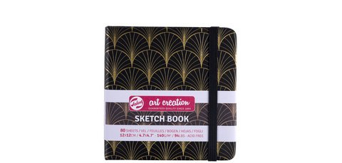 Talens Art Creation Skizzenbuch Art Deco, 140 g/m², ft 12 x 12 cm, 80 Blatt