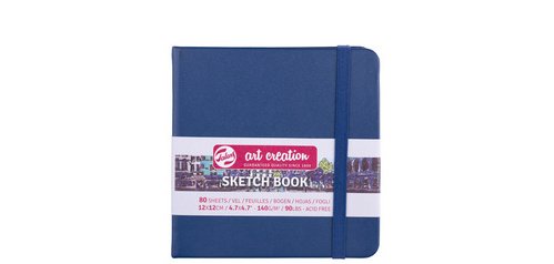 Talens Art Creation schetsboek, marineblauw, ft 12 x 12 cm