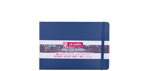 Talens Art Creation sketchbook, navy blue, size 21 x 15 cm