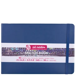 Carnet de croquis Bleu marine 140 g/m² 80 feuilles - 14,8 x 21 cm