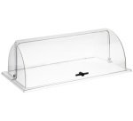 Cloche basculante en polycarbonate avec poignée en croix noire GN 1/1