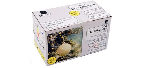 Jamasia Guirlande lumineuse LED, 80 ampoules, IP 44, vert