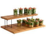 Support pour buffet SQUARE, 120 x 120 x 70 mm, noir