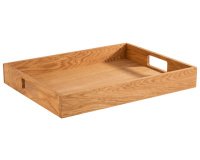 Plateau de service, (L)450 x (P)350 x (H)60 mm, chêne