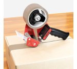 Dévidoir de ruban adhésif d'emballage, noir/rouge