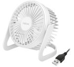 Ventilateur de bureau USB, 30 dB, blanc