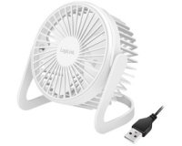 Ventilateur de bureau USB, 30 dB, blanc