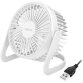 Ventilateur de bureau USB, 30 dB, blanc