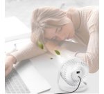 Ventilateur de bureau USB, 30 dB, blanc
