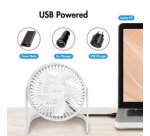 Ventilateur de bureau USB, 40 dB, blanc