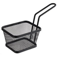 Panier pour friture Snackholder, rectangulaire, noir