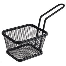 Panier pour friture Snackholder, rectangulaire, noir