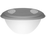 Saladier 'sandra', avec couvercle, 6,0 litres, gris