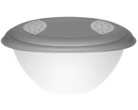 Saladier 'sandra', avec couvercle, 6,0 litres, gris