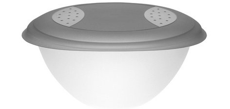 Saladier 'sandra', avec couvercle, 6,0 litres, gris