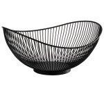 Corbeille à pain et à fruits SVART, ovale, noir