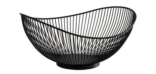 Corbeille à pain et à fruits SVART, ovale, noir