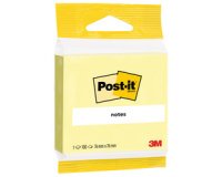 Bloc-note adhésif, 76 x 76 mm, jaune, blister
