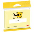 Bloc-note adhésif, 76 x 127 mm, jaune, blister